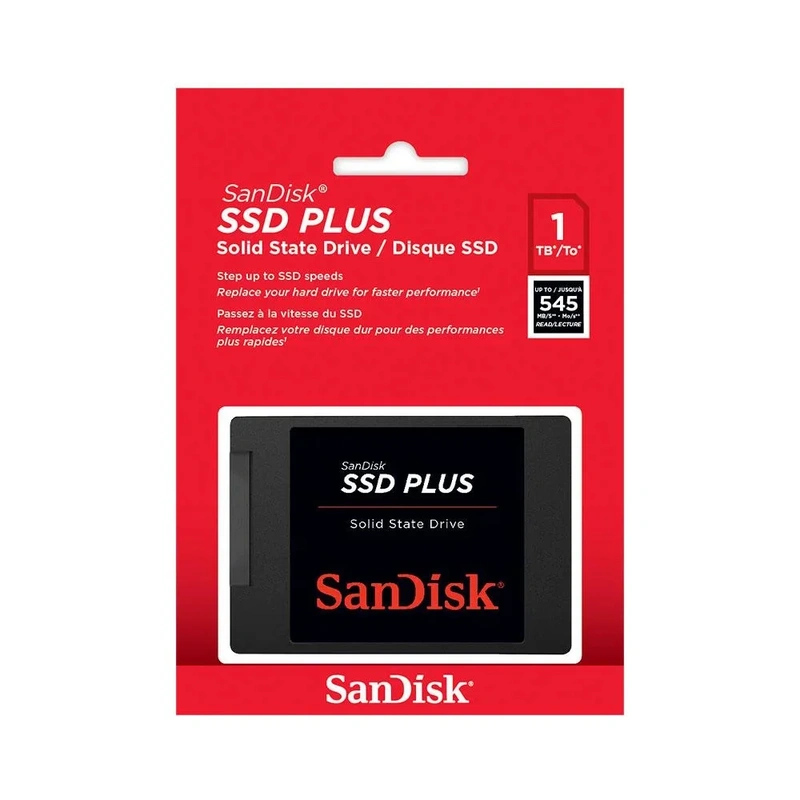 S.541 - SSD SanDisk Plus 1TB 2.5" SATA III | Lectura 545MB/s - Escritura 515MB/s | Alta Resistencia