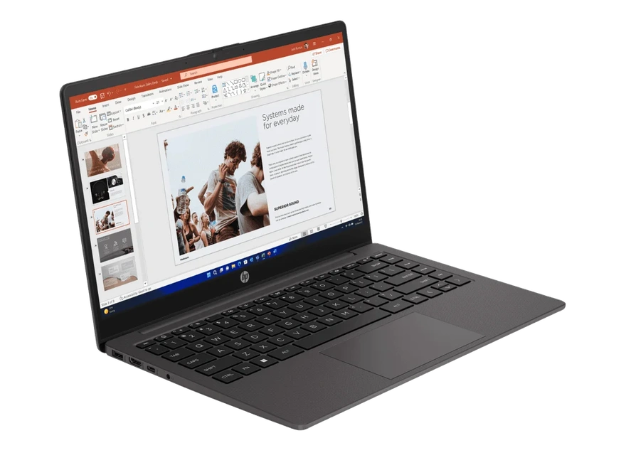 H.1794 - Laptop HP 245 G10 14.0" HD | AMD Ryzen 3 7330U | 8GB RAM | 512GB NVMe SSD | Wi-Fi 6 & BT 5.3 | Teclado Español - Plateado Ceniza Oscuro