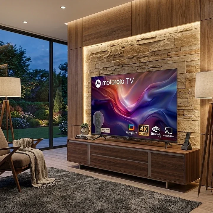 id.143 - Televisor Motorola 50" 4K Metálico Google