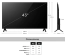 id.115 - Televisor TCL 43" QLED FHD Metálico