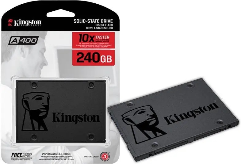 S.208 - SSD Kingston A400 240GB 2.5" SATA III | Tecnología 3D NAND | Alta Resistencia