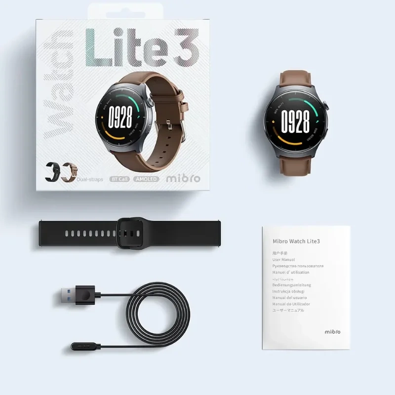 R.1155 - Smartwatch Mibro Lite 3 AMOLED 1.3" HD 60FPS | Llamadas Bluetooth V5.3 | 100+ Modos Deportivos | Batería hasta 12 Días | Resistencia 2ATM