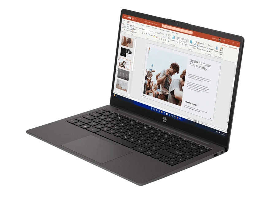 H.1794 - Laptop HP 245 G10 14.0" HD | AMD Ryzen 3 7330U | 8GB RAM | 512GB NVMe SSD | Wi-Fi 6 & BT 5.3 | Teclado Español - Plateado Ceniza Oscuro